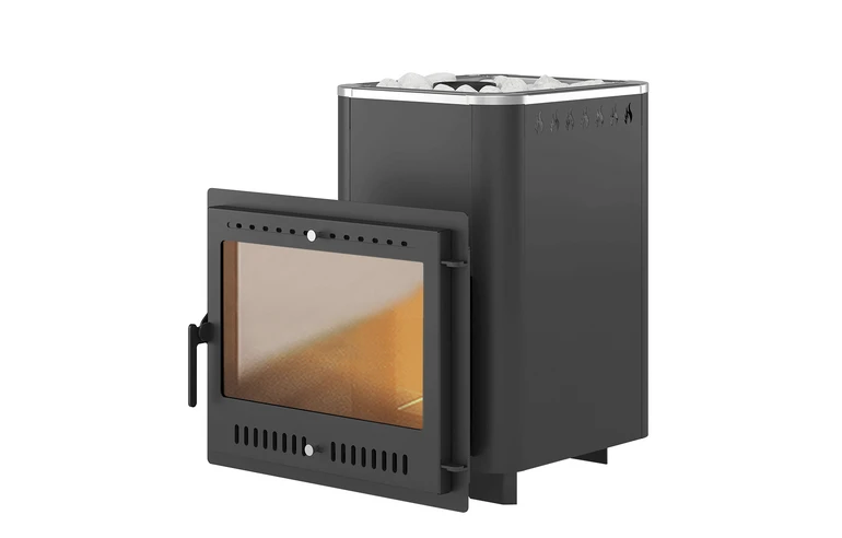 Печь для бани Везувий Русичъ 22 антрацит Панорама &laquo;М&raquo;