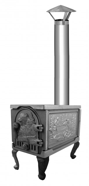 Печь-шашлычница дачная крашеная с трубой ПМЧ-2 - 0