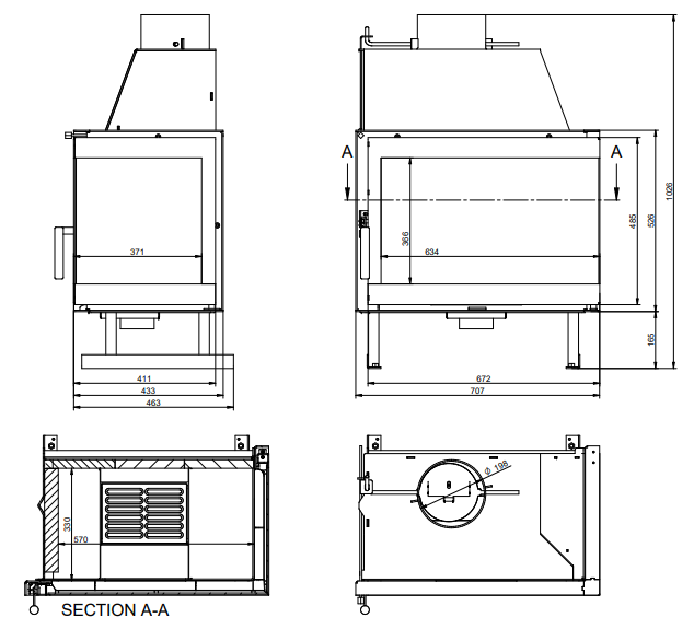 Каминная топка KFD ECO 70 L/R - 3min
