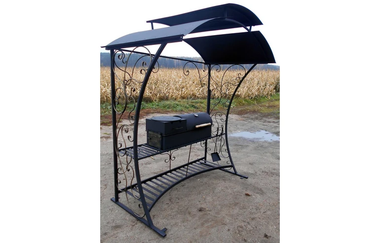 Мангал 4 в 1 с крышей КР-16, сталь 5 мм