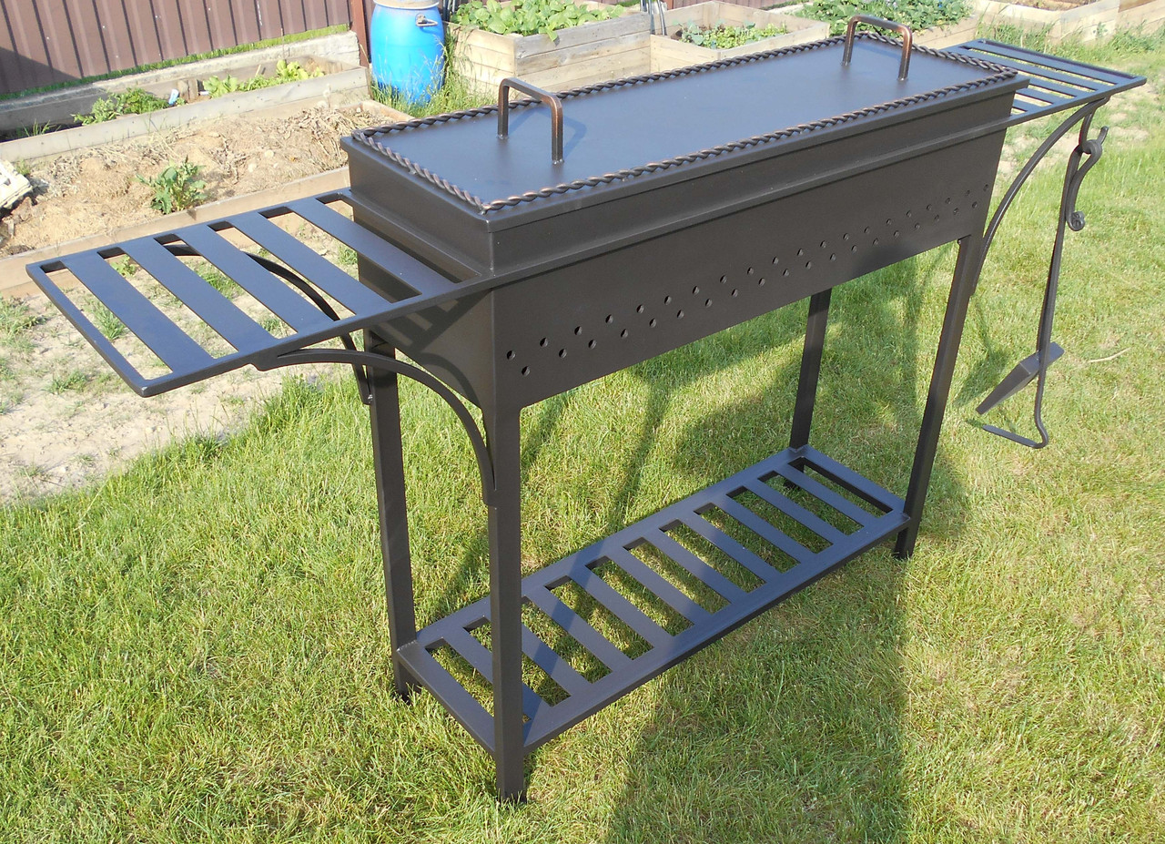 Мангал ПРОФИ-1, сталь 6 мм, длина 100 см - 3min