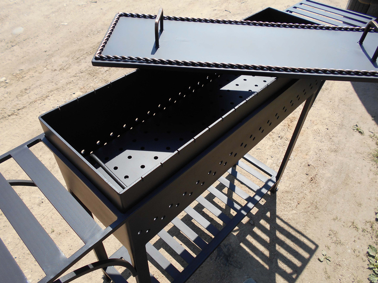 Мангал ПРОФИ-1, сталь 6 мм, длина 100 см - 2min