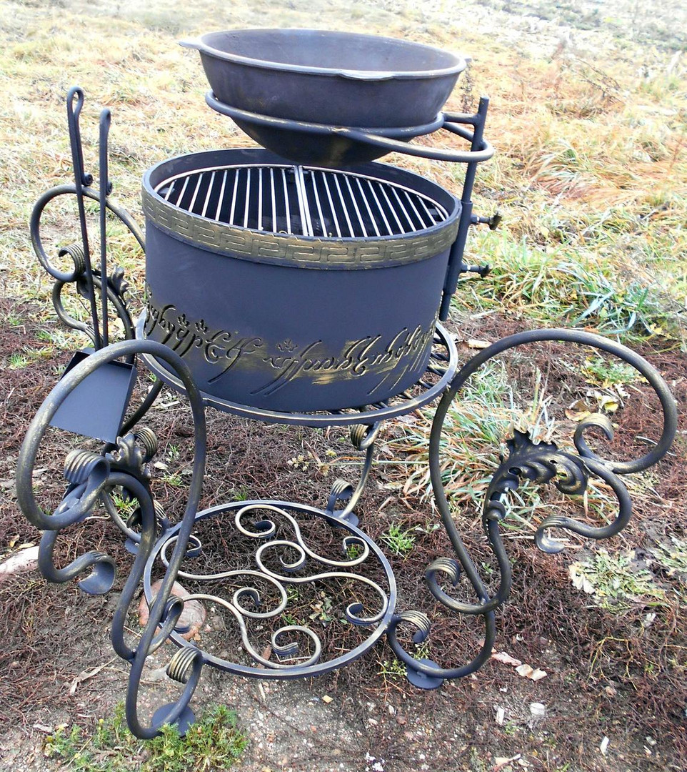 Мангал 4 в 1 (Мангал, кострище, барбекю, очаг) 43х25 см - 2min