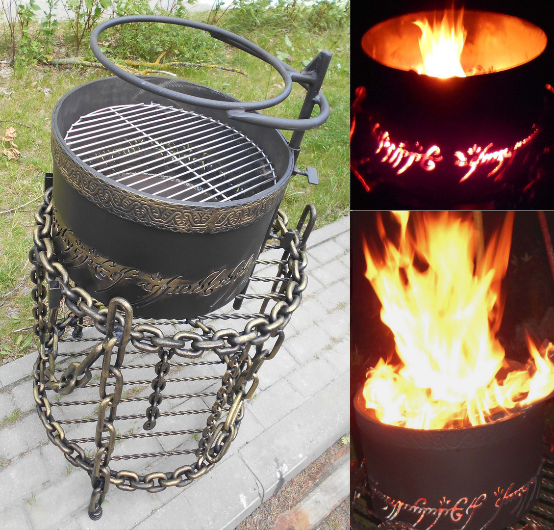 Мангал 4 в 1 (кострище, барбекю, очаг), сталь 5 мм - 1min