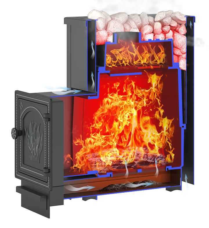 Печь для бани Везувий Сенсация 12 антрацит (220) - 1min