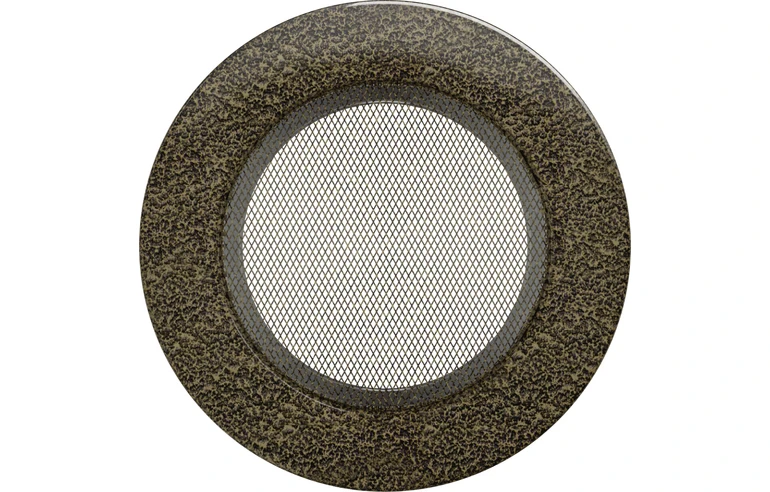 Решетка вентиляционная Чёрная-Латунь d=100мм,125мм,150мм.