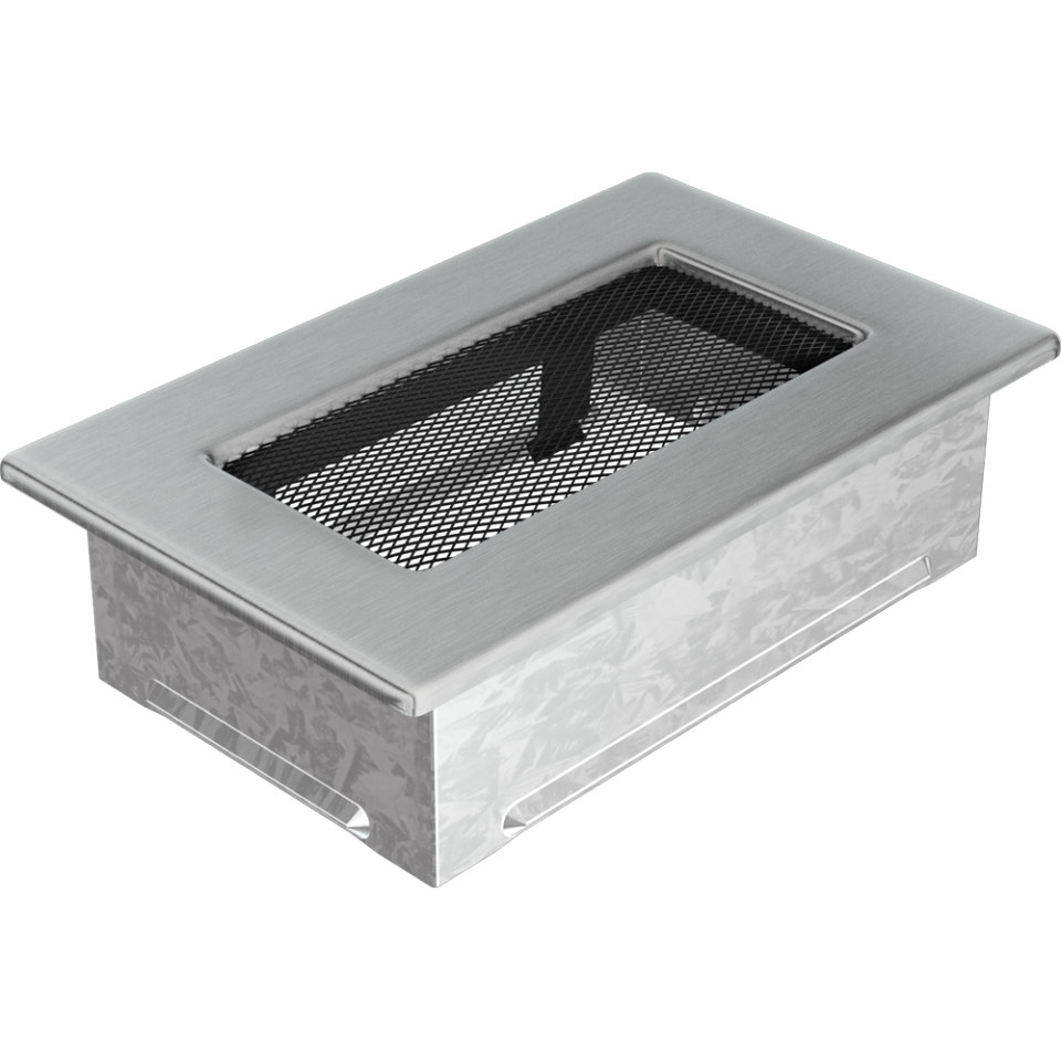 Решетка вентиляционная Стальная шлифованная 11x17 - 3min