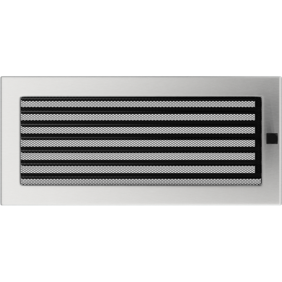 Решетка вентиляционная Стальная шлифованная 17x37 с жалюзи - 0min