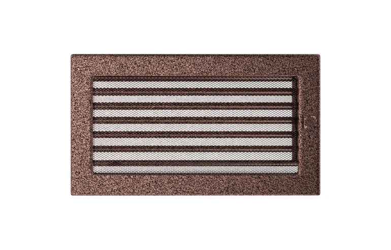 Решетка вентиляционная Медная 17x30 с жалюзи