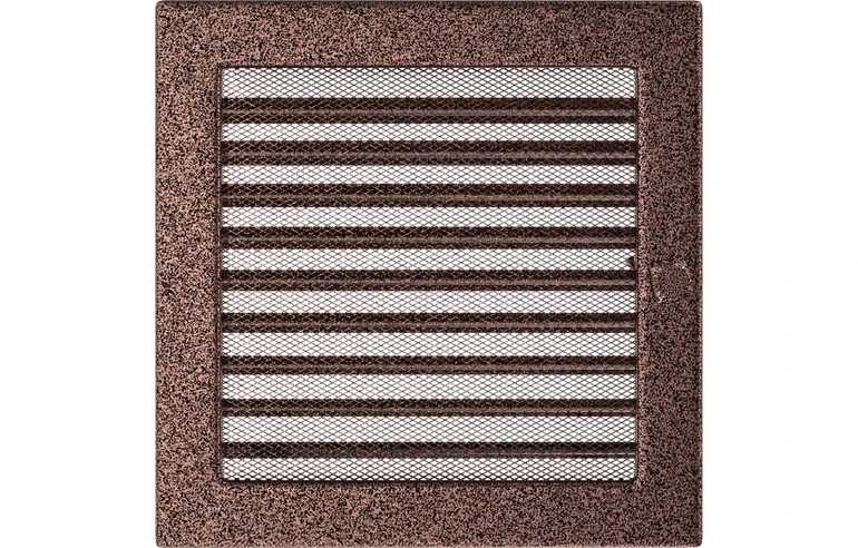 Решетка вентиляционная Медная 22x22 с жалюзи
