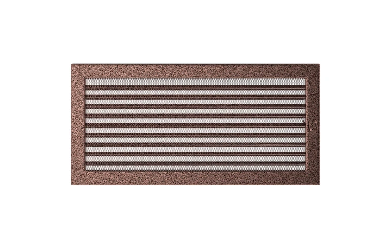 Решетка вентиляционная Медная 22x45 с жалюзи