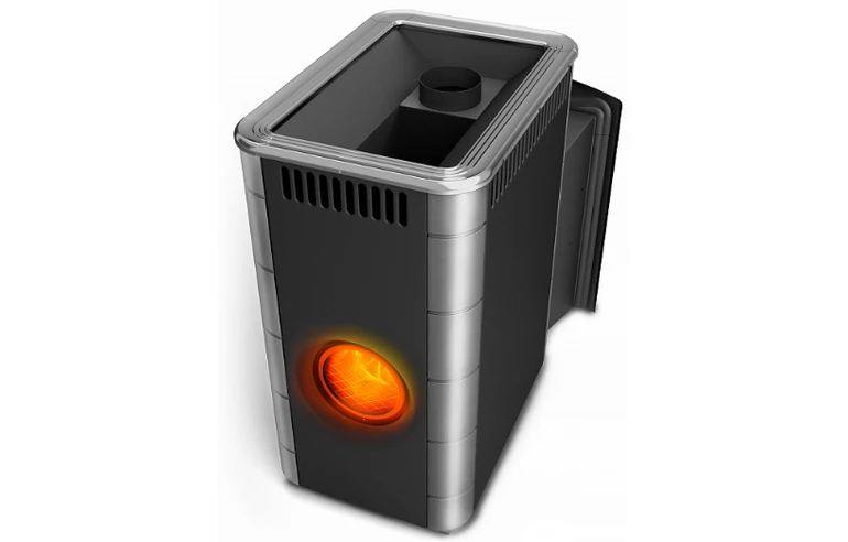 Печь для бани Термофор Аврора Inox Витра Иллюминатор антрацит НВ