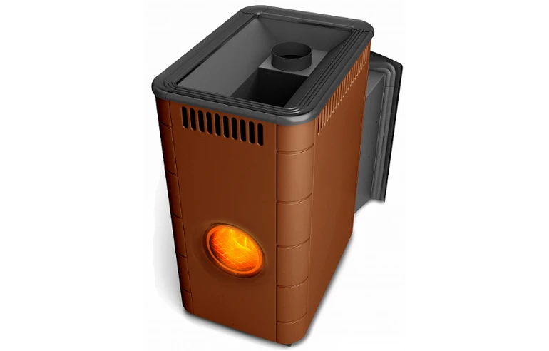 Печь для бани Термофор Аврора Inox Витра Иллюминатор терракота