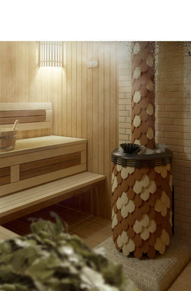 Печь для бани Альфа Панголина Inox ЧДБСЭ ЗК шамот- терракота - 1min