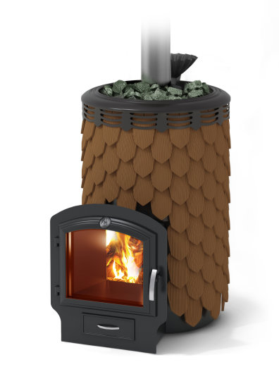 Печь для бани Альфа Панголина Лайт Inox ЧДБСЭ ЗК терракота - 0min