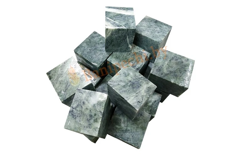 Камни для бани Серпентинит Змеевик Кубики,  10 кг