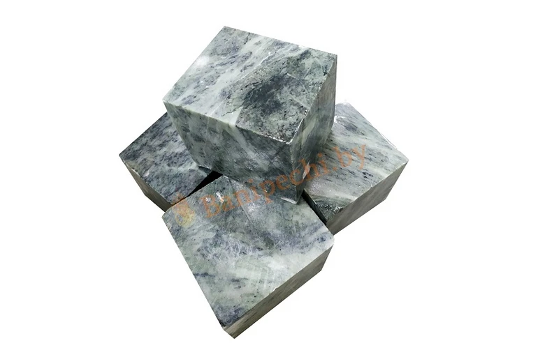 Камни для бани Серпентинит Змеевик Кубы, 10 кг