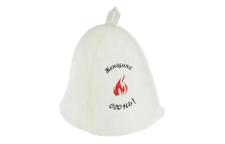 Шапка с вышивкой Женщина огонь (войлок)