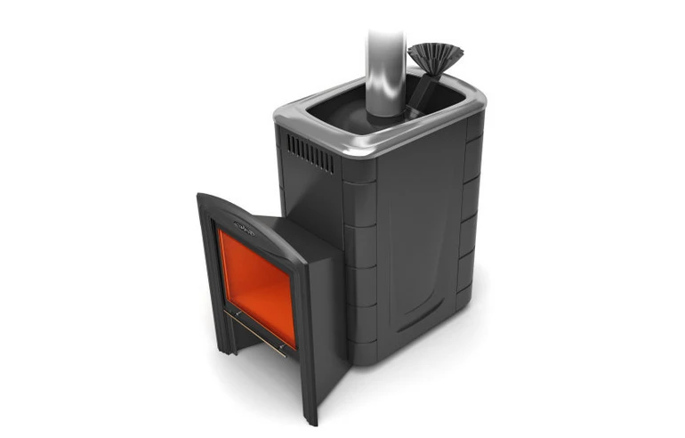 Печь для бани Термофор Гейзер Супер Inox Витра ЗК антрацит