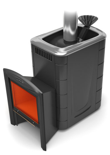 Печь для бани Термофор Гейзер Супер Inox Витра ЗК антрацит - 0min