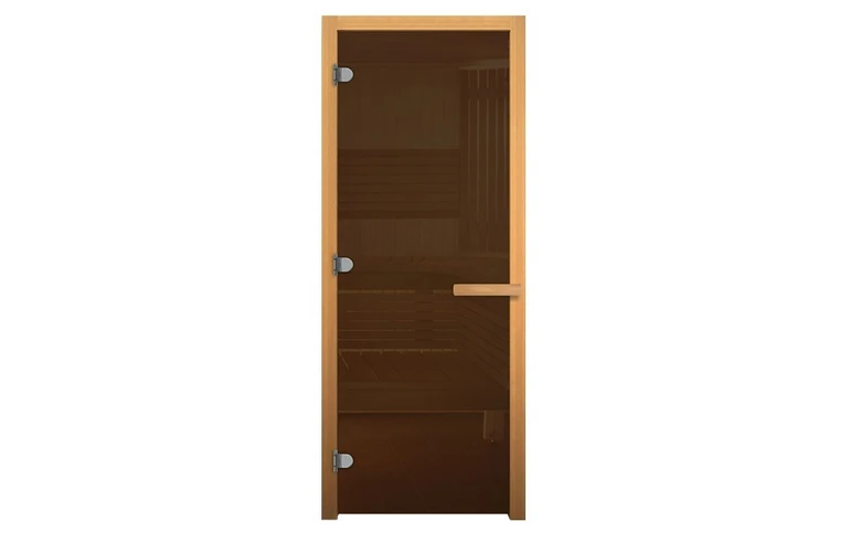Дверь для бани Везувий  бронза 8 мм 1800х700
