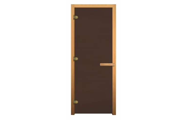 Дверь для бани Везувий  бронза матовая 8 мм 2000х700