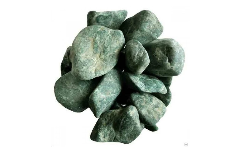 Камни для бани Серпентинит Змеевик обвалованный мелкий, 10 кг