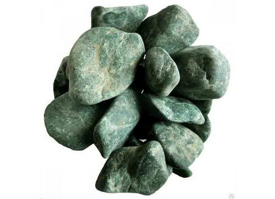 Камни для бани Серпентинит Змеевик обвалованный мелкий, 10 кг