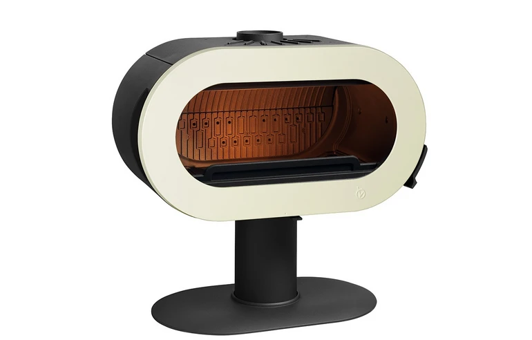 Чугунная печь Invicta Fifty эмаль бежевая прямая нога