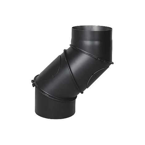 Дымоходное колено (отвод) KAISER PIPES (2мм) четырёх-сегментное, поворотное, универсальное - 0min