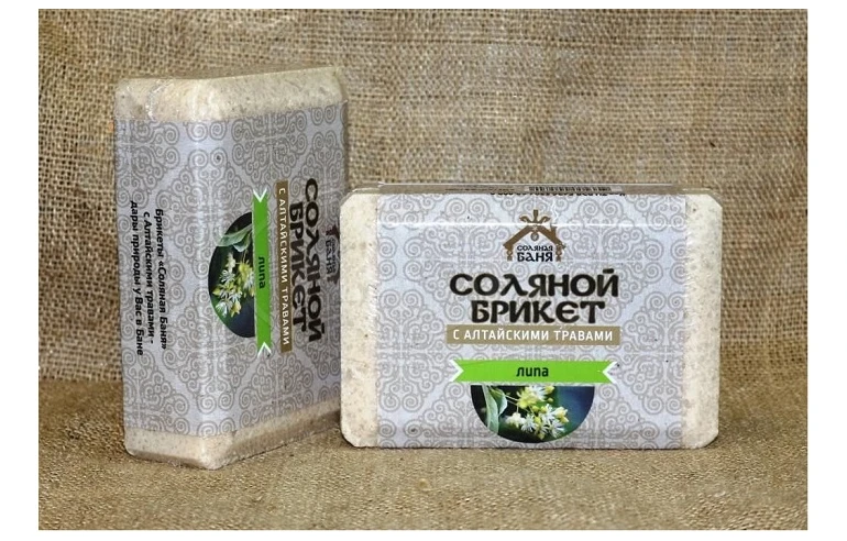 Соляной брикет, "Соляная баня" с Алтайскими травами "Липа"