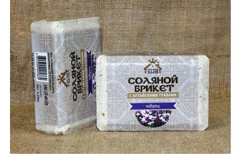 Соляной брикет Соляная баня с Алтайскими травами Чабрец