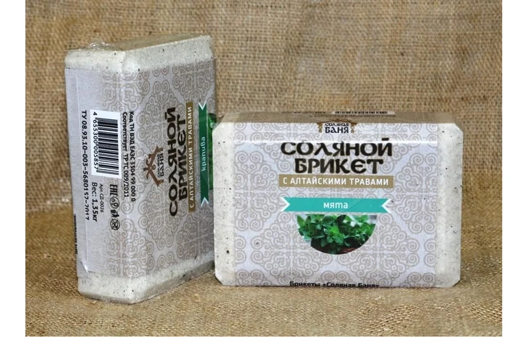 Соляной брикет Соляная баня с Алтайскими травами Мята