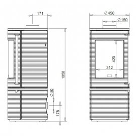 Печь-камин Invicta ALTARA - 1min