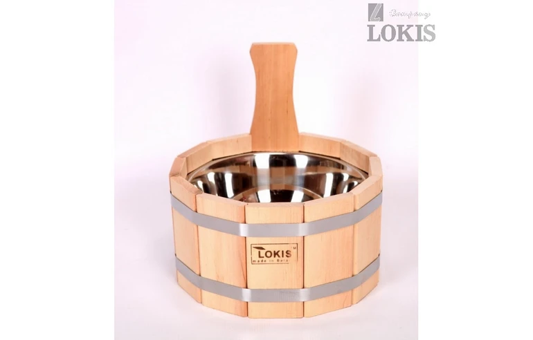 Шайка для бани Ольха 3 Л Вставка Нержавейка