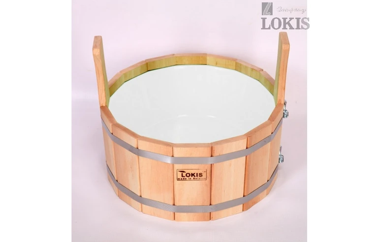 Шайка для бани Ольха 8 Л Вставка Пластик