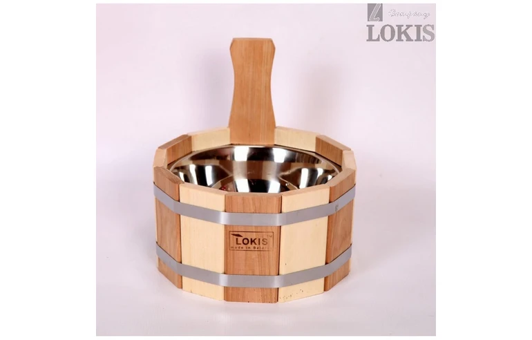 Шайка для бани Ольха-Липа Зебра 4 Л Вставка Пластик