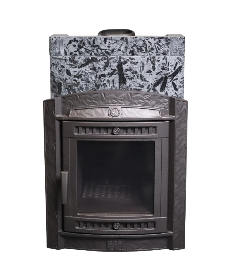 Печь банная "Атмосфера L" в облицовке "Пироксенит Элит" - 0min