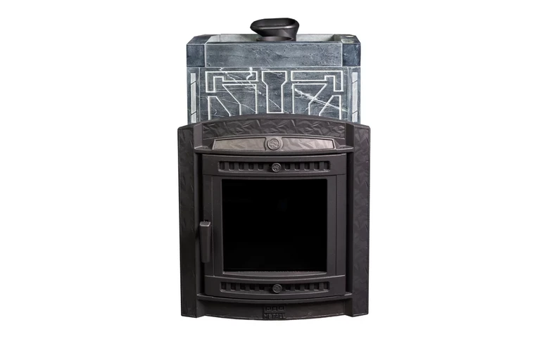 Печь банная "Атмосфера L" в облицовке "Талькохлорит Узор №7"