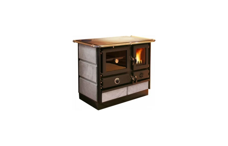 Печь-камин MBS THERMO MAGNUM PLUS 4D L S (с камнем) (левая)