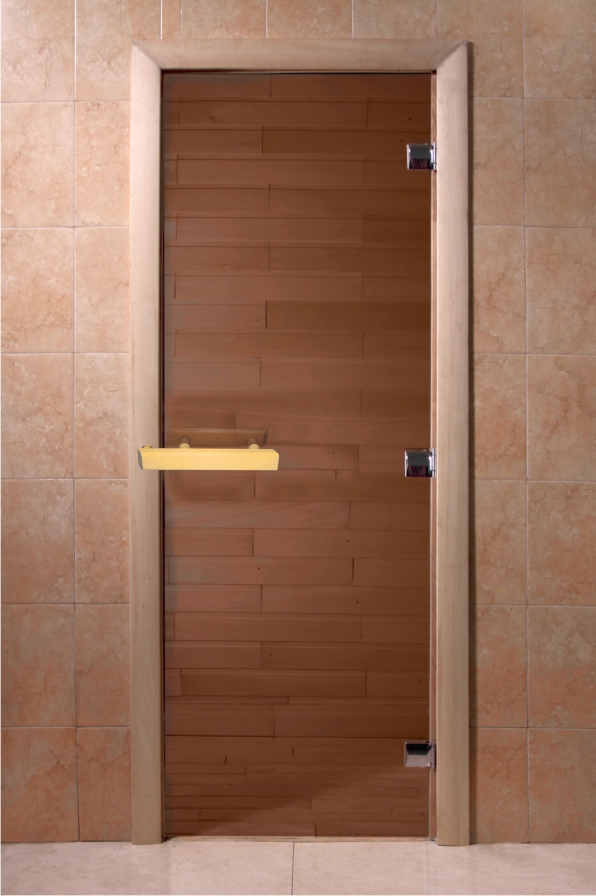 Стеклянная дверь для бани Doorwood Бронза 6 мм 700x1900 - 0