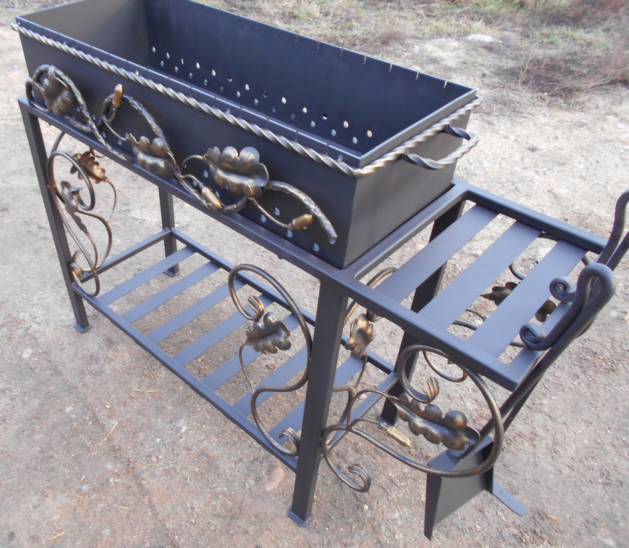 Кованый мангал ТОДОР-80СМ, сталь 5 мм - 1min