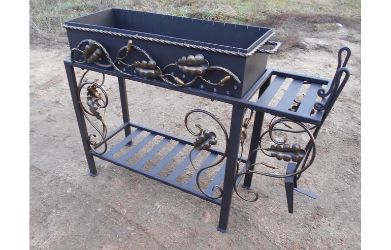 Кованый мангал ТОДОР-80СМ, сталь 5 мм