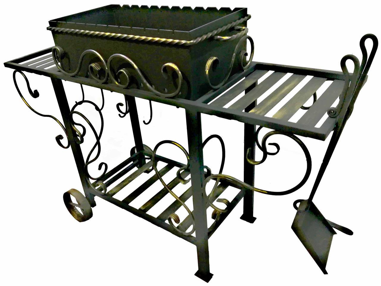 Кованый мангал НОРТ-3-ПЛЮС, сталь 5 мм - 0min