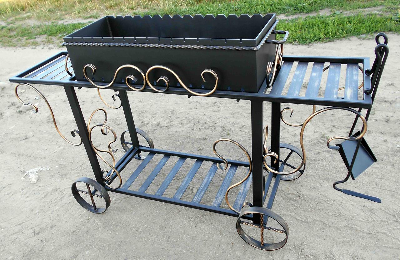 Кованый мангал НОРТ-4-80 ПЛЮС, сталь 5 мм - 0min