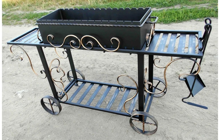 Кованый мангал НОРТ-4-80 ПЛЮС, сталь 5 мм