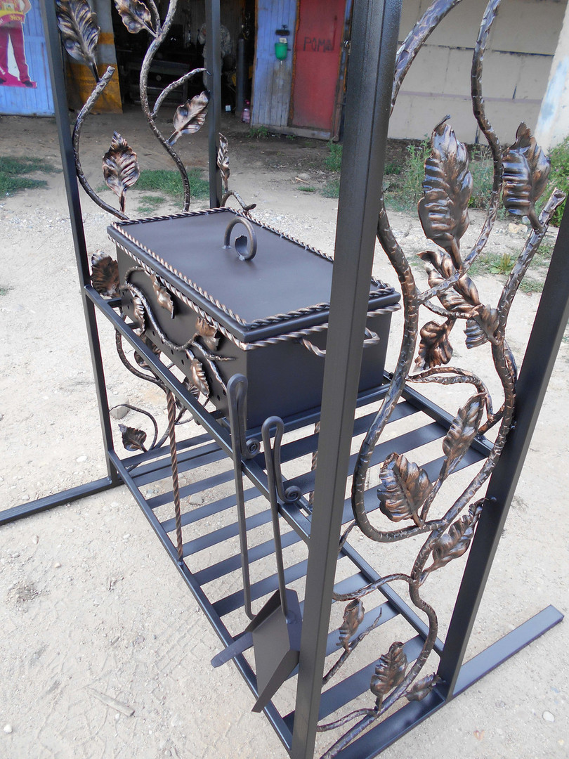 Кованый мангал с крышей КУ-4, сталь 5 мм - 4min