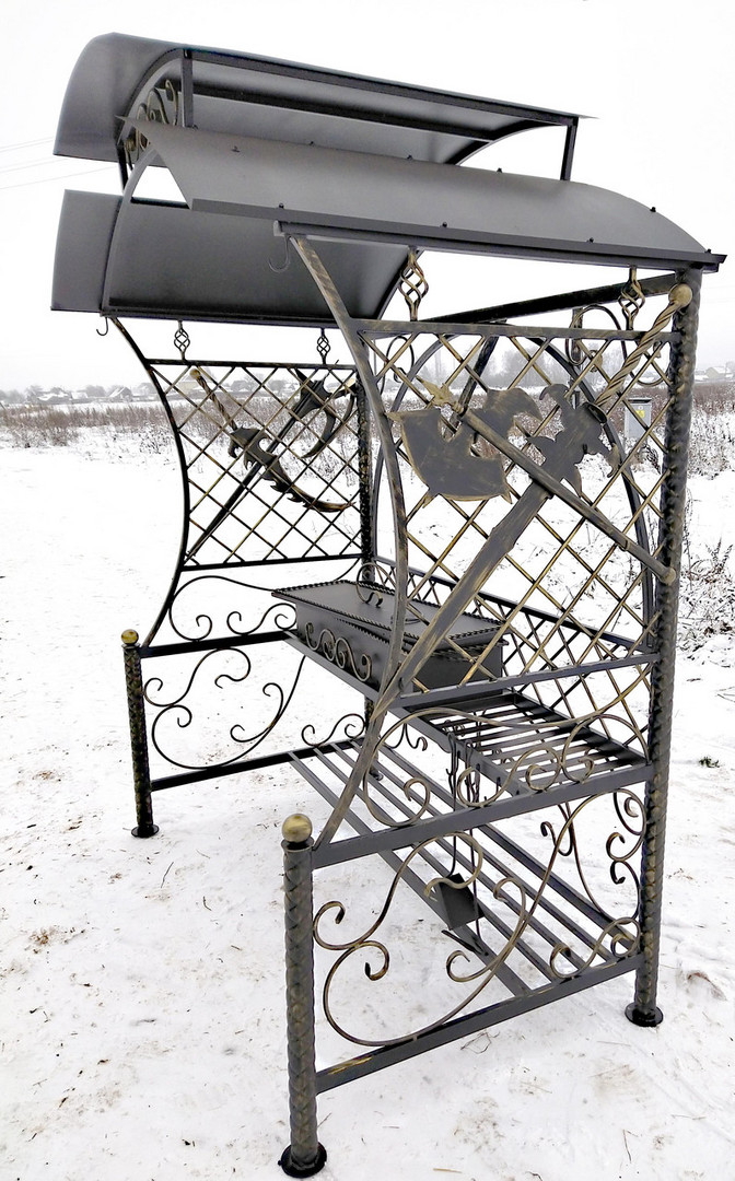 Мангал кованый АРЕС, сталь 5 мм - 2min