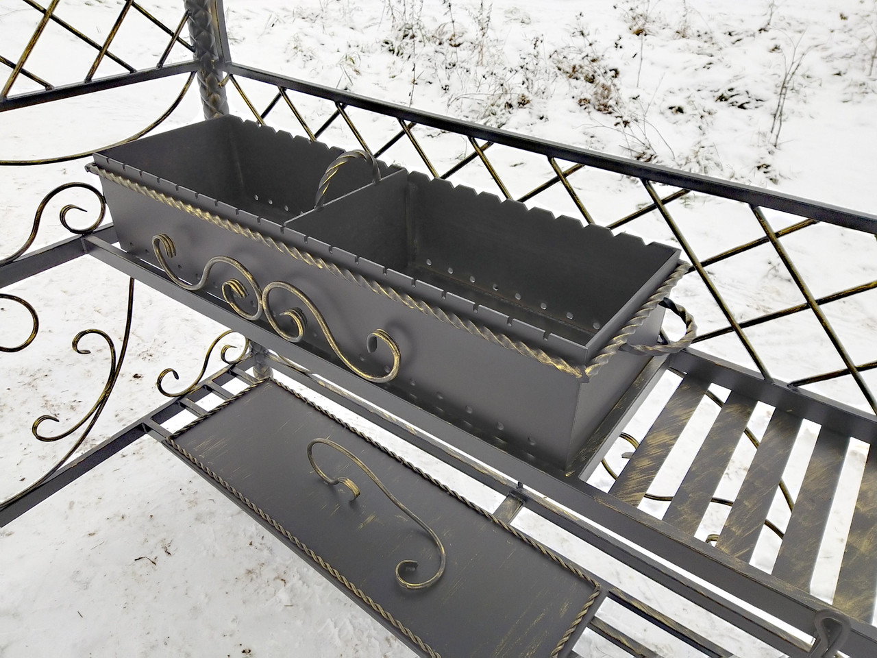 Мангал кованый АРЕС, сталь 5 мм - 1min