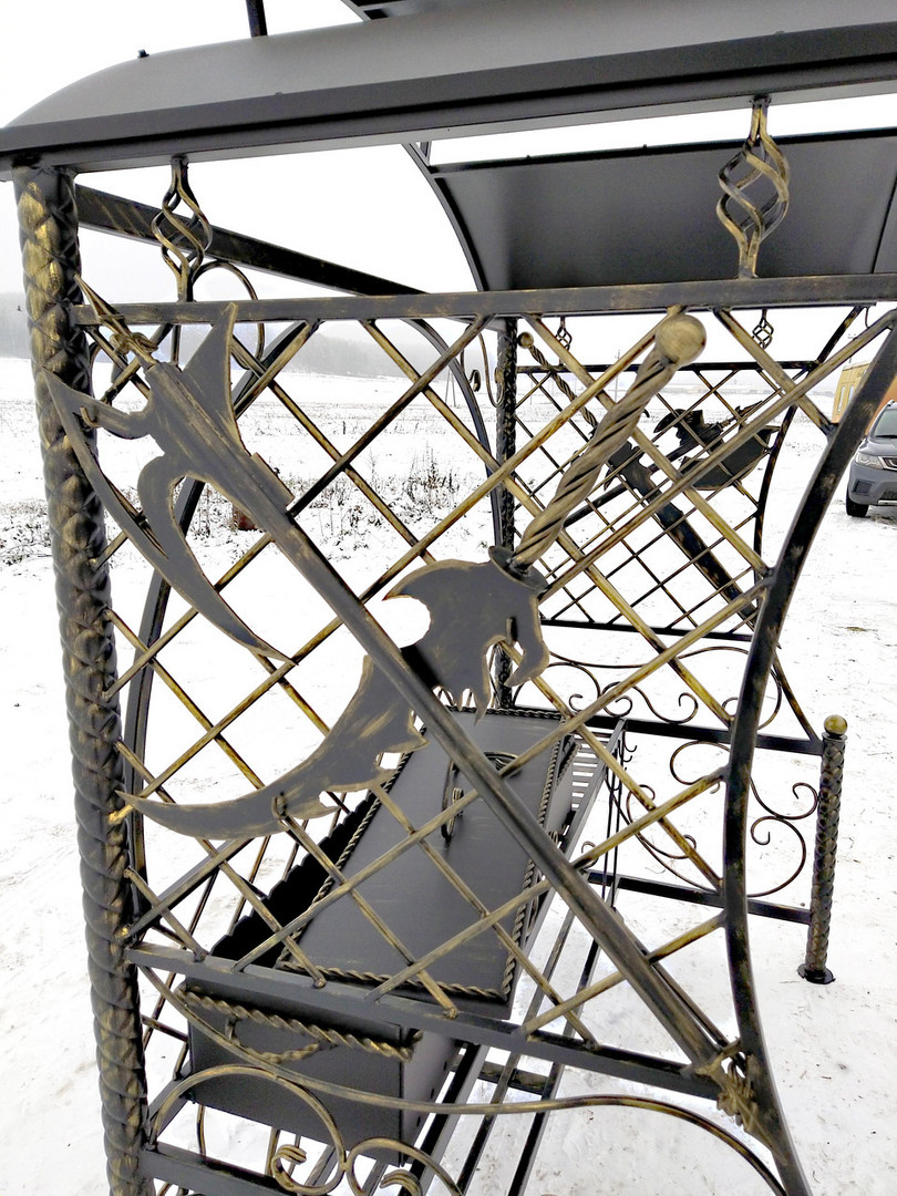 Мангал кованый АРЕС, сталь 5 мм - 3min